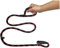 Extremely Durable Dog Rope Leash, Slip on Premium Soft Nylon Lead, Strong, Sturdy Comfortable Leash Supports the Strongest Pulling Small Medium Large Dogs (Black-Red, 1.4 Large)