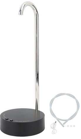Desktop-Wasserspender, Tragbarer Abnehmbarer Elektrischer Wasserflaschenspender, Quantitative Automatische Trinkwasserpumpe, Nachttisch-Wasserspender für Zuhause, Büro (BLACK)