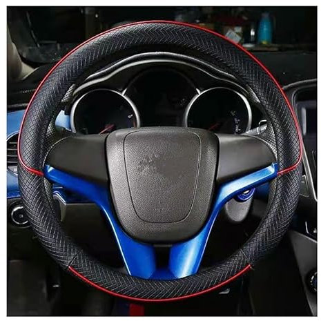 MMHGFIR Auto Leder Lenkradbezug Für Mercedes-Benz Sprinter W907 2018-2022,Mode Anti-Rutsch-Leder Atmungsaktives Lenkradbezug,Anti Rutsch Verschleißfest 37-39CM/14.5-15.5',C