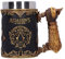 Nemesis Now Assassin's Creed Through The Ages Bierkrug, 15,5 cm, Harz, Schwarz/Gold, offizielles Assassin's Creed Merchandise, Assassin's Creed Bierkrug, gegossen aus feinstem Harz, fachmännisch