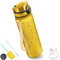 My Vesperbox Minny Gourde anti-fuite pour enfant, avec paille ou passoire, 350 ml, 500 ml, 750 ml, bouteille d'eau légère en Tritan, sans BPA, pour la maternelle, l'école (orange, 500 ml)