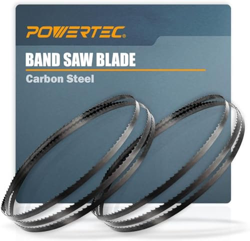 POWERTEC 59-1/2 Inch Bandsaw Blades Assortment for Woodworking, Band Saw Blades for Wen 3959, Craftsman, Porter-Cable, Ryobi, Delta, B&D & Skil 9 Band Saw, 2PK (13615)