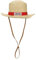 Bioworld One Piece Luffy Cosplay Straw Bucket Hat with Chin Strap Brown