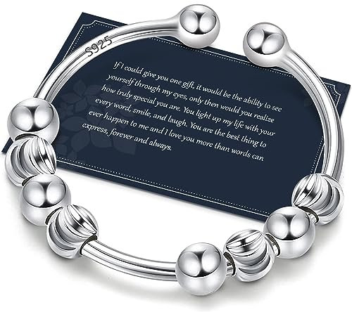 J.Fée Anxiety Ring Silber 925 Stress Ring Damen Stressring Silber Ringe 925 Frauen Angstring Silber Anxiety Ringe Verstellbar Ringe Für Frauen