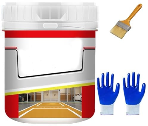 Pvzxr Floor Paint, Pvzxr Quick-Dry Anti-Slip Water-Based Floor Paint, Pvzxr Floor Paint, Gold Silk Waterproof Epoxy Floor Paint, Garage Floor Paint Epoxy Floor Paint (Blue)