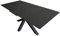 SAM Keramiktisch Millie | 180 x 90 cm | ausziehbar auf 220 cm | Farbe: schwarz matt | Spider-Gestell Metall schwarz | pflegeleichter Esstisch/Esszimmertisch