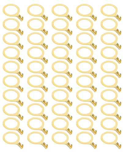 PATIKIL 100 Pcs Copper Ring Terminals, M12 Wire Cable Connecting Copper Open Barrel Wire Ring Cable Lugs Non-Insulated Kit for Lighting Grounding