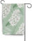 Hyazinthen-Blume, milder und frischer Stil, weiß, hellgrün, Gartenflaggen-Set, Outdoor-Dekoration, 71 x 101 cm, doppelseitig