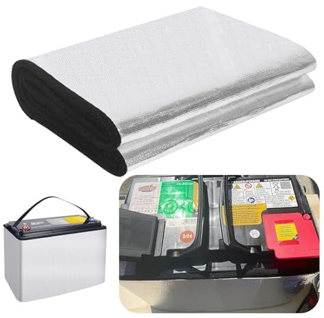 ACESOME Batterie-Isolationsset, 18cm x 1m Isolierung Hitzeschild, Batteriedecke Isoliert, Kältebeständig, Flammhemmend, für Auto, LKW, Wohnmobil (1)