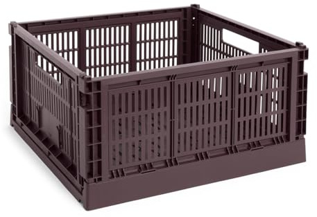 HAY - Colour Crate Korb Square L, 42 x 42 cm, bordeaux, recycled