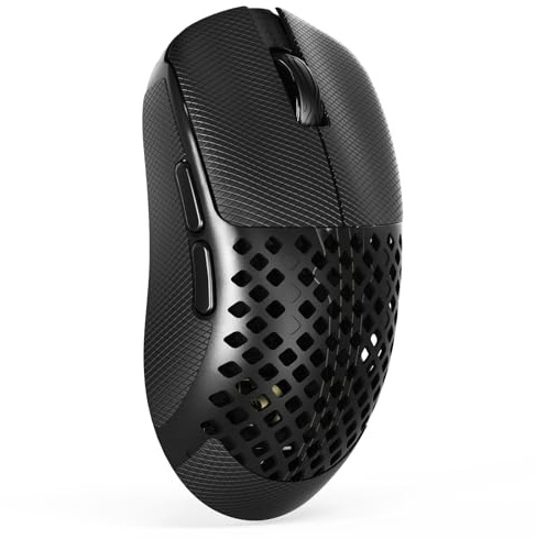 MAMBASNAKE M2 Carbonfaser Kabellose Gaming-Maus, 41g Superlight, 40000 DPI, PAW3395PRO-Sensor, BK52820-Chip, Ice-Feel-Beschichtung, BT/2.4G/Kabelgebundene, PTFE-Gleitfüße, Grip Tape, PC/Mac, Schwarz