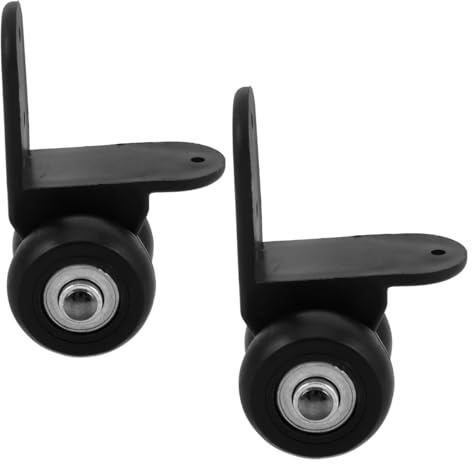 Lurrose Ruedas Giratorias Para Carros De Audio Kit De Reparación De Ruedas Para Maletas Y Altavoces Ruedas Fijas Con Placa En L Repuesto Para Trolley Instalación Rápida 3.54X2.36X1.96in