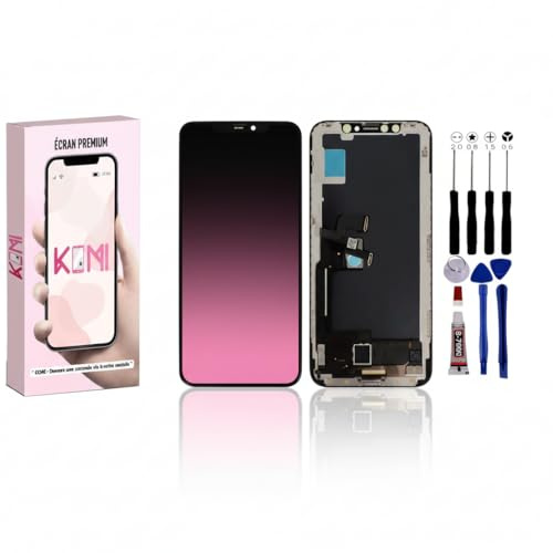 Écran LCD Complet pour iPhone XS – Vitre Tactile + Affichage – Compatible – Kit de Réparation Inclus – KOMI