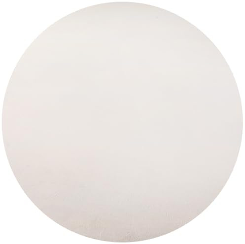 KADIMA DESIGN Teppich Kurzflor Unifarben Elegant Pflegeleicht Modern Waschbar Rund Creme 120x120 cm Wohnzimmer Esszimmer Fußbodenheizung Oeko-TEX rutschfest Schadstoffgeprüft geeignet | Lech