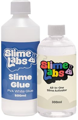 Slime Labs Slime Making Kit 800ml, Activator & PVA Glue, Non-Toxic, UK Made