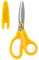 PLUS Japan, Schere Fitcut Curve Kids in Gelb für Rechtshänder, 1er Pack (1x 1 Schere)