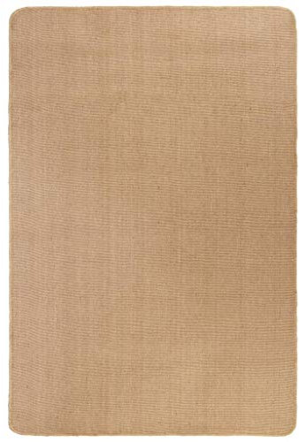 vidaXL Tapis Jute avec Support Latex 140x200 cm Naturel Tapis de Sol Carpette