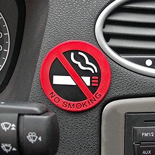 B71 3er Set 3D Aufkleber NO Smoking - Nichtraucher Pictogramm Sticker für Auto-Türen und Innen-/Außenbereich - Rauchen Verboten Aufkleber für glatte, staubfreie Oberflächen