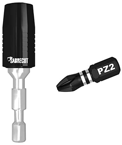 2-teiliger SabreCut SCIMSH1458_1 60mm professioneller magnetischer Schlag-Bithalter mit 1 x 25mm Schraubendreher-Schlagbit kompatibel mit Dewalt Milwaukee Makita Bosch und anderen