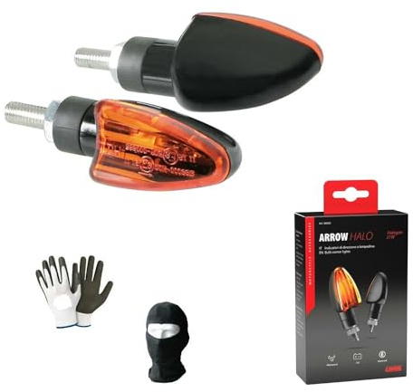 COMPATIBILE CON HONDA VARADERO 1000 COPPIA DI FRECCE A LAMPADINA 12V - 21W OMOLOGATE E13 UNIVERSALE PER MOTO LAMPA 90092 ARROW VETRO ARANCIO LUCE ARANCIO