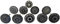 KNOBSWORLD Xfer Xfer Lot de 20 boutons de porte en céramique Style vintage Fleur Noir