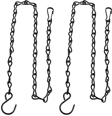 2 Stück 90 cm Hängende Kette Zum Aufhängen Mit Haken, Metall Hänger Kette Für Futterspender Für Vögel, Blumentöpfe, Laternen, Billboard, Blumentopf Garten Außeneinsatz