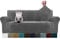 MAXIJIN Thick Velvet Sofabezüge 3-Sitzer Super Stretch rutschfeste Couchbezug für Hunde Katze Haustierfreundlich 1-teilige elastische Möbel Protector Plüsch Sofa Schonbezüge (3 Sitzer, Grau)
