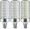 tebio LED E14 Mais Glühbirnen 25W Kleine Edison-Schraube Kerze Leuchtmittel, 6000K Kaltweiß, 200W Entspricht Glühbirnen Nicht dimmbar, 3er-Pack