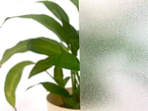 Selbstklebende transparente Folie GROBER Sand [122x300 cm]| Fensterfolie - Dekofolie Privatsphäre | Milchglasfolie Blickdicht Sichtschutzfolie für Zuhause und Büro