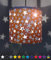 Ereki Ceiling Pendant Light Shade - Projector Stars Effect Light Cover - Magnetic Ceiling Night Light Lampshade Kit for Interchangeable Designs (Orange, Bulb NOT Included)