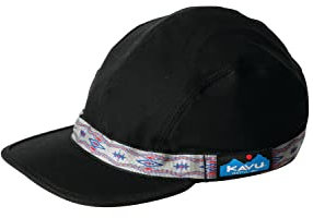 KAVU Organic Strapvisor Strapcap Visor Lightweight - Steel Blue - S, Schwarz (Jet Black), S