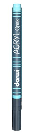 DARWI - DA0220014215C - Un Marqueur Pointe Fine 1 MM - Peinture Acrylique Opaque - Bleu clair - 3 ML - Multi-surfaces - Loisirs Créatifs - Activité Manuelle - Bricolage - DARWI ACRYL OPAK
