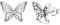 Belons Damen Ohrstecker 925 Sterling Silber Schmetterling Stecker Ohrringe Mädchen Ohrstecker Ohrschmuck