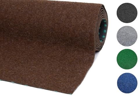 misento Kunstrasen Outdoor Teppich - wetterfester Rasenteppich für Balkon, Terrasse & Garten - leicht zu verlegen - 200 x 600 cm, Braun