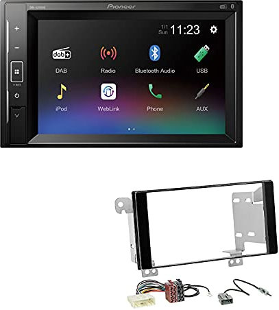 Pioneer DMH-A240DAB 2-DIN Autoradio Bluetooth DAB USB passend für Subaru Impreza ab 2013 Klavierlack schwarz