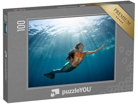 puzzleYOU: Puzzle 100 Teile „Meerjungfrau unter Wasser“ – aus der Puzzle-Kollektion Meerjungfrau