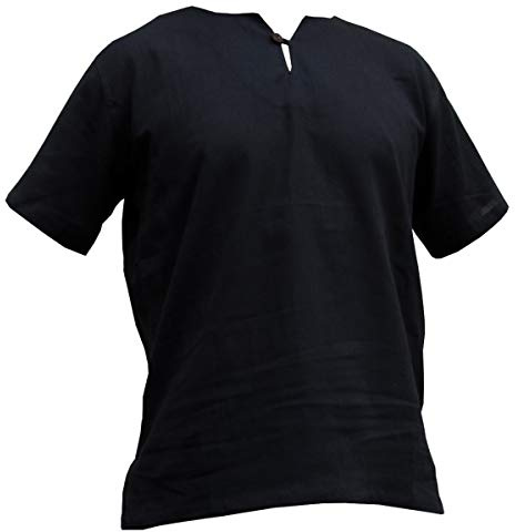 PANASIAM Shirt, 'K', 1button, Black, L, Shortsleeve