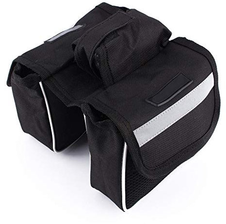 Nunafey Fahrrad-Doppelseitentasche, Lange Lebensdauer Fahrradtaschen-Zubehör für Sonnenbrillen für Anti-Rutsch-Design