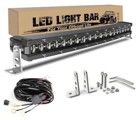 CO LIGHT 20 Zoll Gebogen Light Bar Slim Lightbar 12v Led Scheinwerfer Bar Led Arbeitsscheinwerfer Bar 12 volt Zusatzscheinwerfer für Auto Offroad Traktor SUV UTV ATV LKW 10000LM