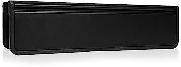 Xfort MailPlate Luxe 12 Letterplate Matt Black, Premium Draught Proof Postal Letterbox, Telescopic Sleeved Letter Box for Wooden, Composite and uPVC Midrail Doors with 40-80mm Door Thickness.