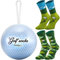 Rainbow Socks – Golf Socks in Ball - Golfball Mit Golfsocken Drin – Ein Geschenk Für Fans Von Golf, Renommierter Sportart, Eleganz Und Klasse – 2 Paar - Größen 41-46