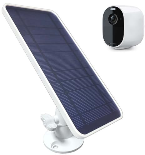 DIANMU Solar Panel for Arlo Essential 2K / 2K XL (2nd Gen), Arlo Essential/XL Spotlight Camera, with 13FT Weatherproof Cable & Aluminum Alloy Mount (1 Pack)