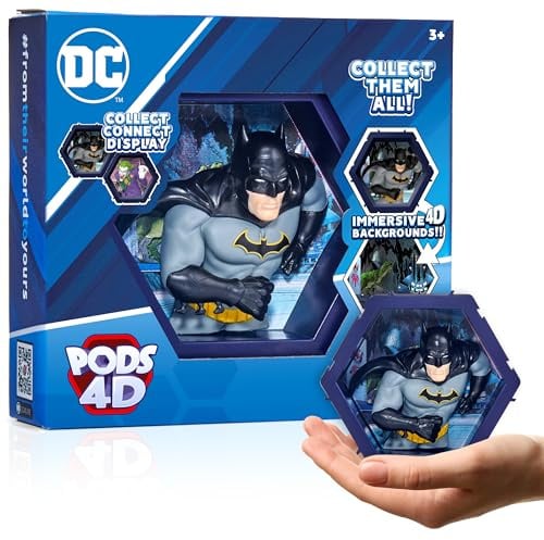 PODS 4D DC Batman, Unique Connectable Collectable Bobble-head figure that Bursts from their World into Yours, Wall or Shelf Display, DC Toys and Gifts, Series 1 no. 417
