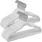 SONGMICS Grucce Appendiabiti in Velluto 50 Pezzi, Antiscivolo, Scanalature su Spalle, Barra per Pantaloni, Gancio Girevole a 360°, Salvaspazio, Spesso 0,6 cm, Largo 43 cm, Bianco Semplice CRF029W05