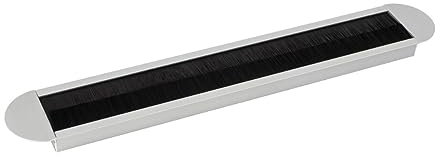 TecLines TKB004 Tisch Kabeldurchlass abgerundet Geteilte Bürstendichtung, Kabeldose, für mehrere Kabel
