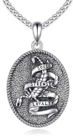 YAFEINI Skorpion Kette für Herren925 Sterling Silber Einer Klassischen Anhänger Halskette Skorpion Schmuck Geschenk für Frauen Freund
