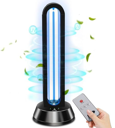 Uv-lampe, Uvc-licht-desinfektionsmittel,220v 38w/60w/100w,desinfektionssterilisator Reinigt Luft,uv-lampe Desinfiziert Jeden Raum Ihres Zuhauses Für 15/30/60 Min,bakterielle Hausstaubmilben,uv-licht