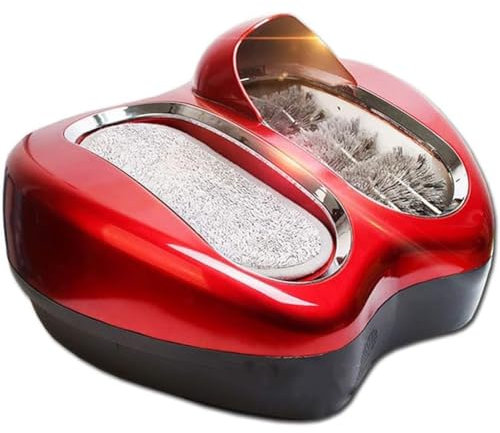 MegLob Machine De Nettoyage De Semelle De Chaussures Entièrement Automatique, Chaussures De Maison/Clinique Blanches Équipement De Nettoyage Intelligent pour Induction Automatique Nettoyer,Rouge