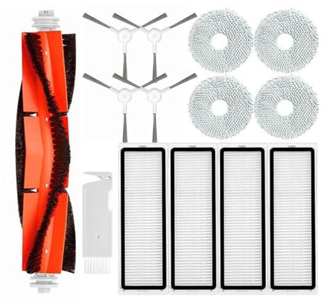 AhCor - Ensemble de pièces de rechange pour aspirateur robot - Filtre aspirateur - Compatible Xiaomi S10+/S10 Plus