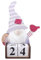 Alipis 1Stk Weihnachtskalender tomte gnome puppe Adventskalender 2022 weihnachtsdeko immerwährender kalender Holzschilder geschenke Tischkalender aus Holz manueller Stereokalender